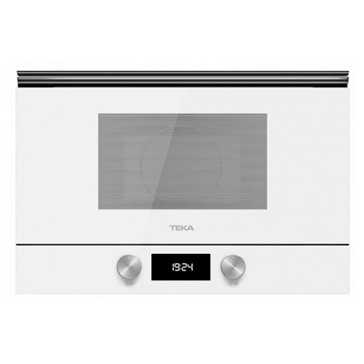 Cuptor încorporabil Microunde Teka ML 8220 BIS L-WH, cu bază ceramică şi capacitate 22l, Balama stanga, Cristal Alb