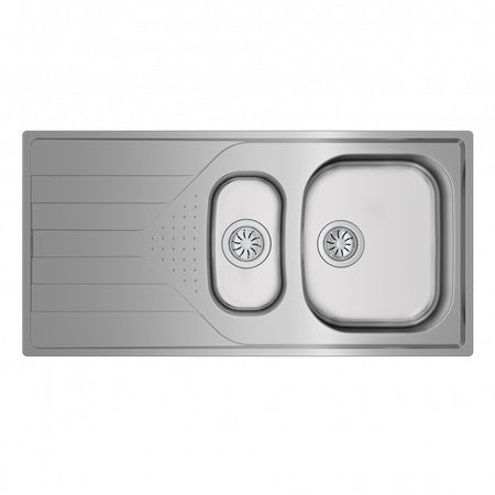 Chiuveta din inox Teka UNIVERSE 60 T-XP 1½B 1D, 1000 mm x 500 mm, 1,5 cuve, Inox lucios, Picurator stanga