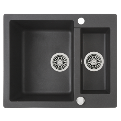 Chiuveta din Tegranite Teka CLIVO 60 S-TQ, 610 mm x 495 mm, SCHWARZMETALLIC