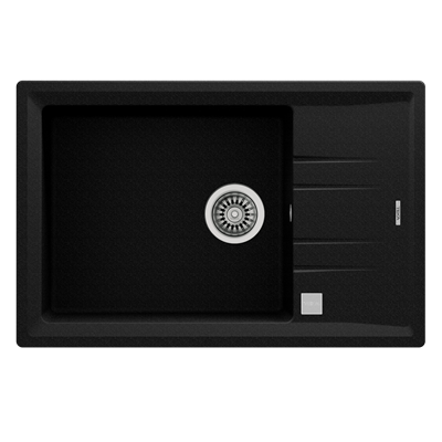 Chiuveta din Tegranite+ Teka STONE 60 S TG, 1 cuva, 780 mm x 510 mm, SCHWARZMETALLIC