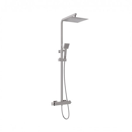Sistem de dus, Teka Soller, baterie de dus termostatata, dus fix, para dus cu furtun, suport dus reglabil, crom
