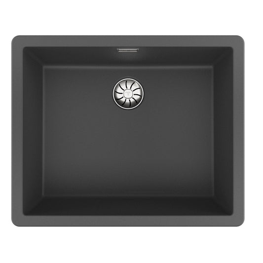 Chiuveta din Tegranite+, Teka RADEA R10 50.40 M-TG DG, 1 cuva, 556 mm x 456 mm, montare deasupra sau sub blat, gri inchis