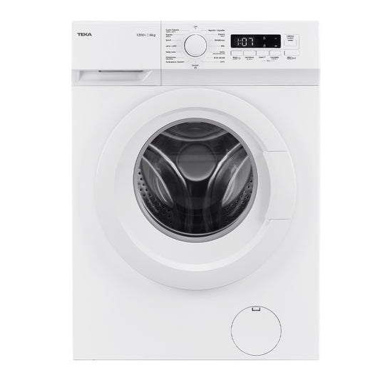 Masina de spalat rufe Teka WMK 10620 WH, 6 kg, 1200 rpm, 15 programe de spalare, 60 cm, Clasa D, alba