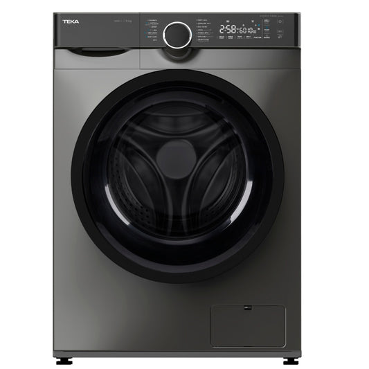 Masina de spalat rufe, nu incorporabila, Teka WMK 70940 DSS, 9 kg, 1400 rpm, 14 programe de spalare, Motor inverter, 60 cm, clasa A, Neagru/Inox