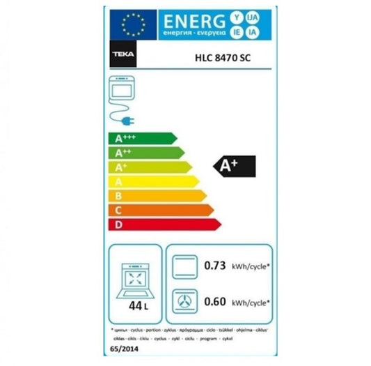 Cuptor electric Teka HLC 8470 SC BK, compact cu aburi, 15 functii, HydroClean® PRO, 45 cm, 44 litri, A+, cristal negru, fara rama din inox