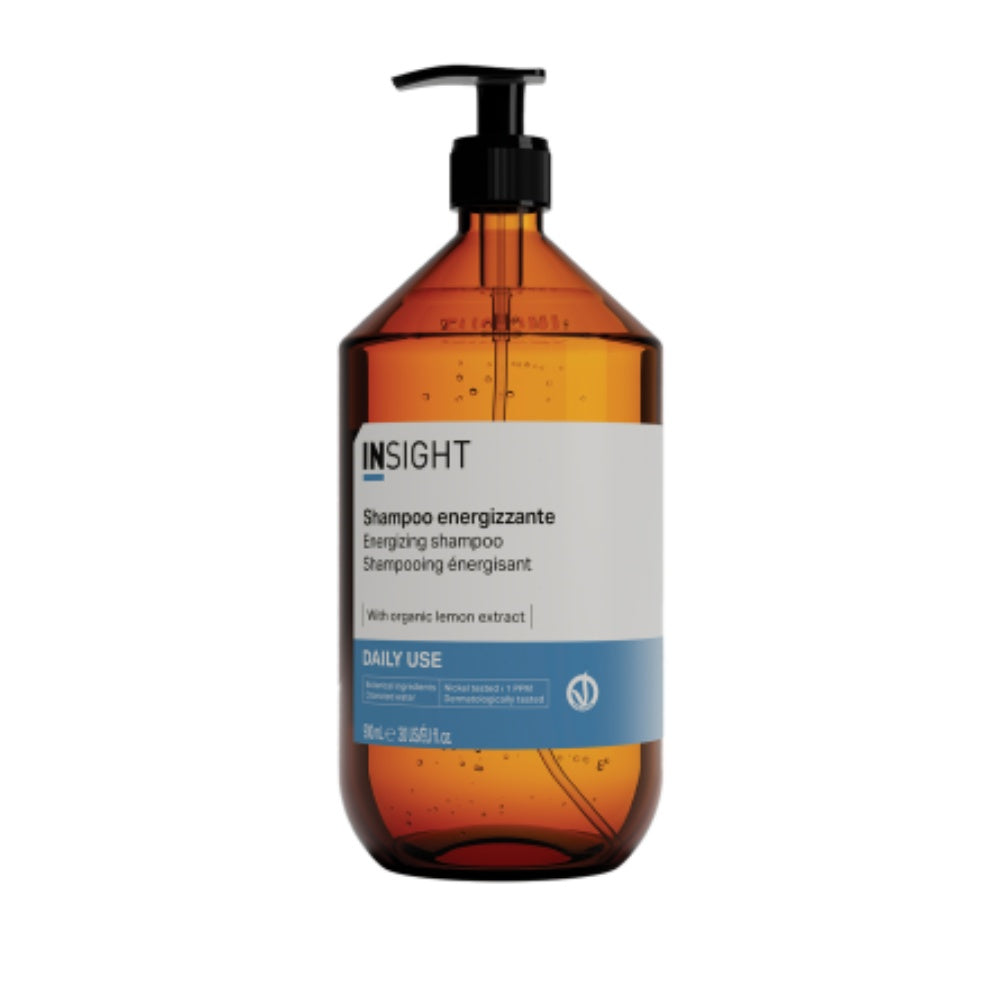 Sampon pentru par energizant, utilizare zilnica, cu extract de lamaie, organic, INSIGHT, IDU210, 900 ml