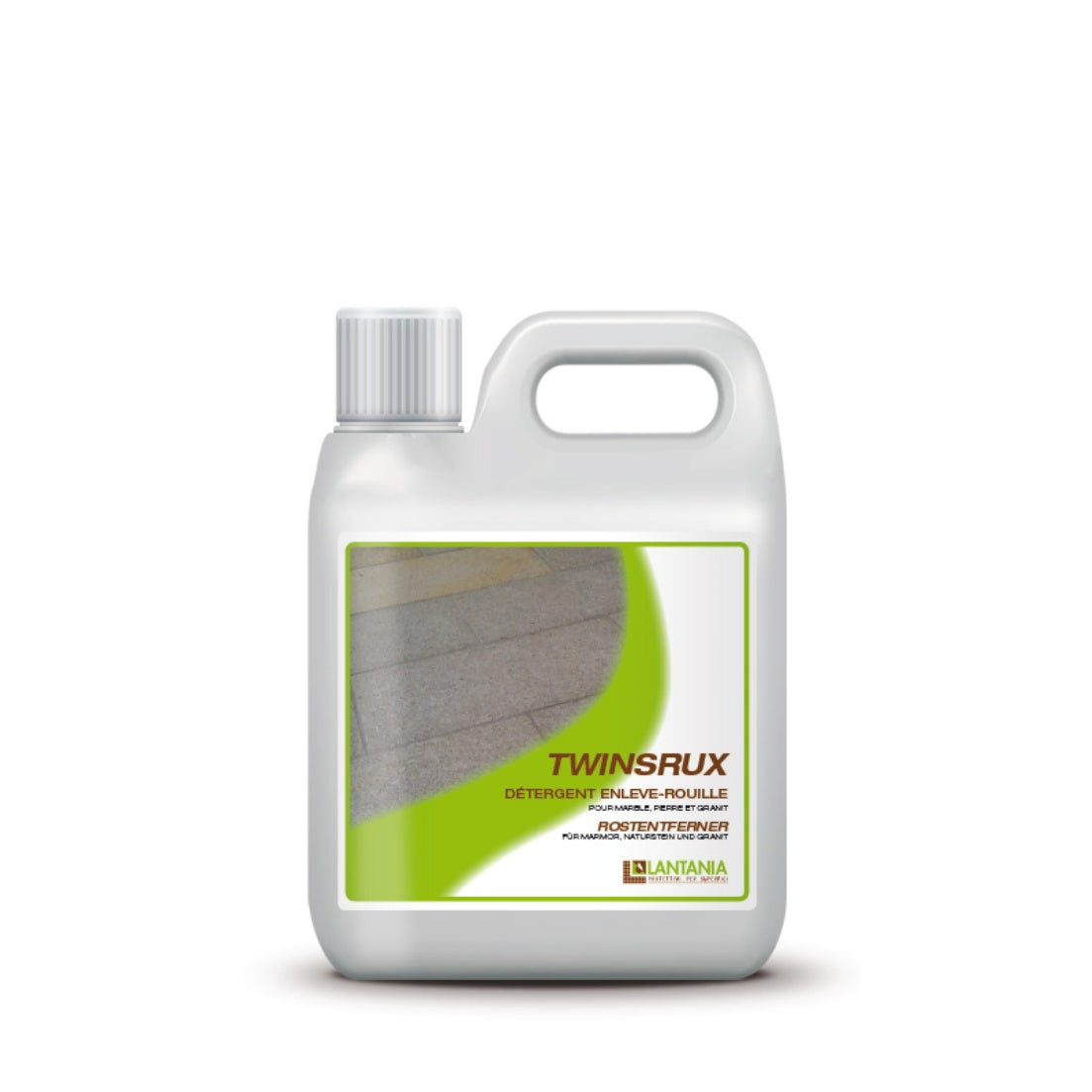 Solutie pentru indepartare petelor de rugina, Lantania TWINSRUX, pe baza de apa, pentru piatra, 1 litru