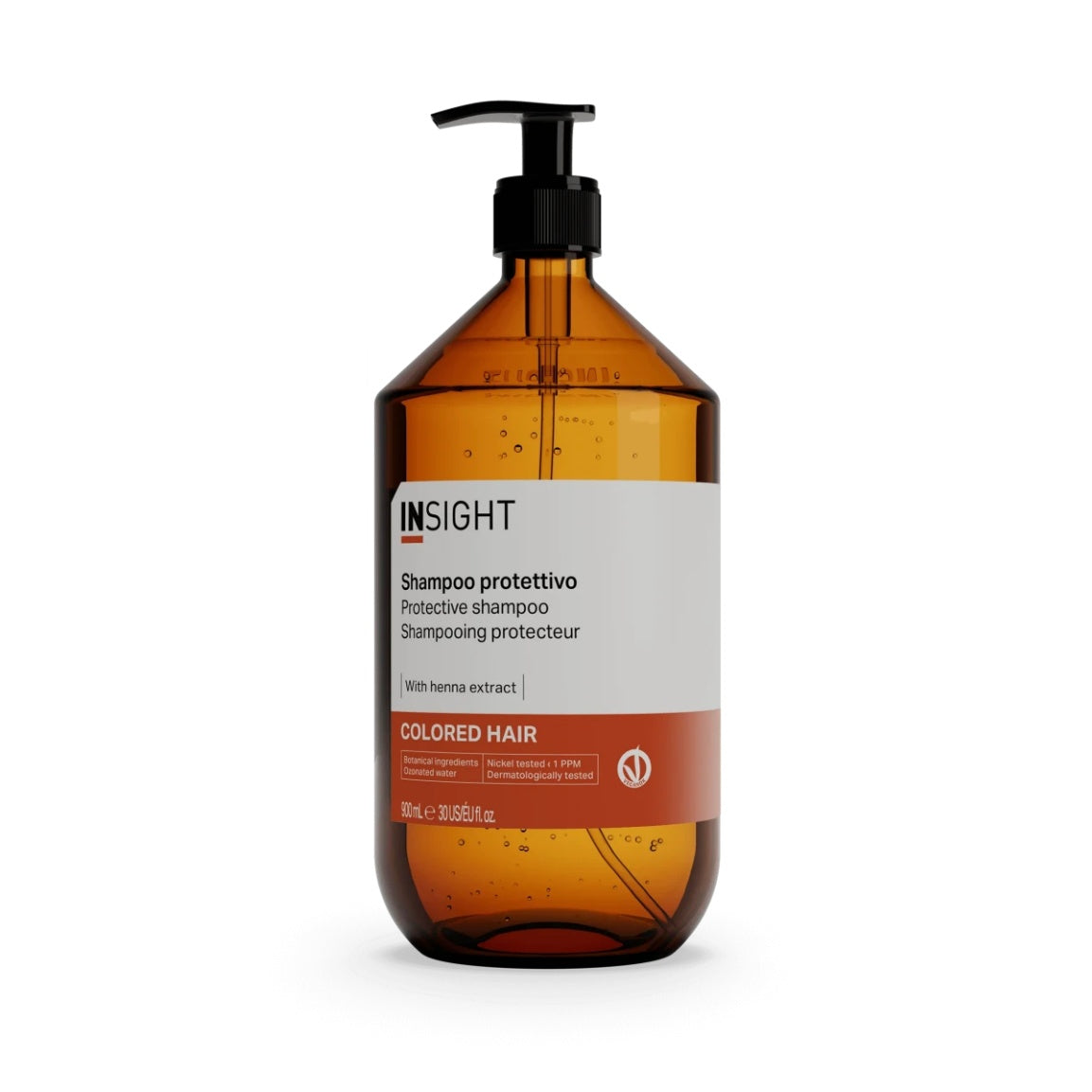 Sampon pentru par vopsit, cu extract de ulei de macadamia organic, INSIGHT, ICO210, 900 ml