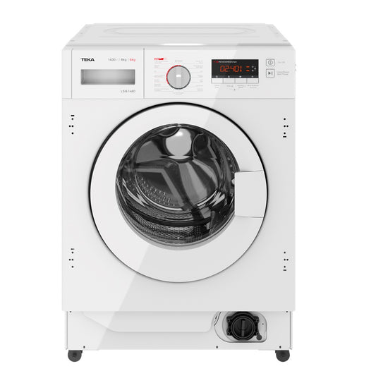 Masina de spalat rufe cu uscator incorporabila Teka LSI6 1480, 8 kg, 6 kg capacitate de uscare, 1400 rpm, 16 programe de spalare, 60 cm, motor invertor, Clasa E