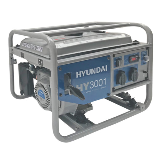 Generator de curent monofazic HYUNDAI HY3001, benzina, 3.1 kw, 7 cp, 2 prize