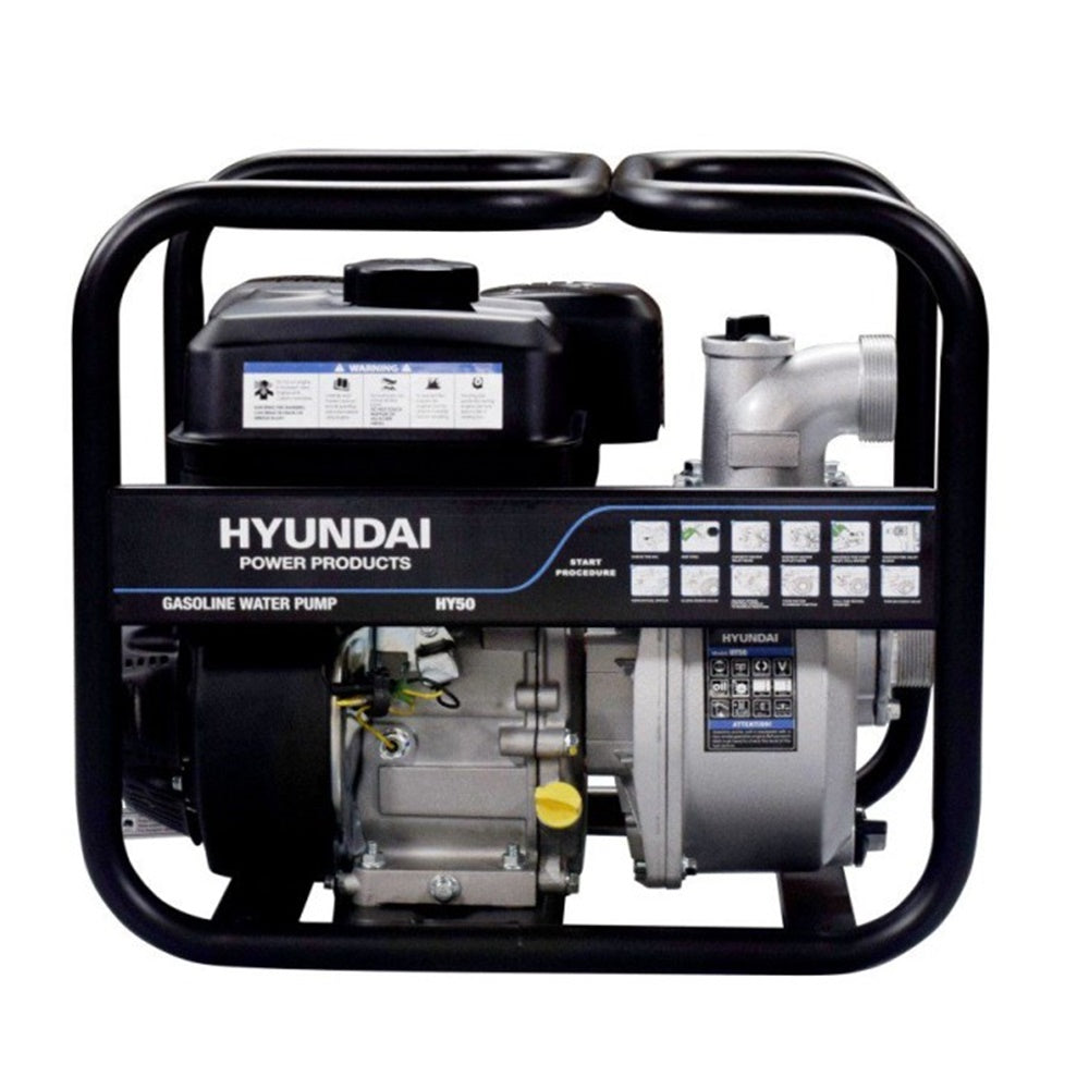 Motopompa de apa curata pe benzina HYUNDAI HY50, 5,5 CP, 500 l/min, 163 cmc