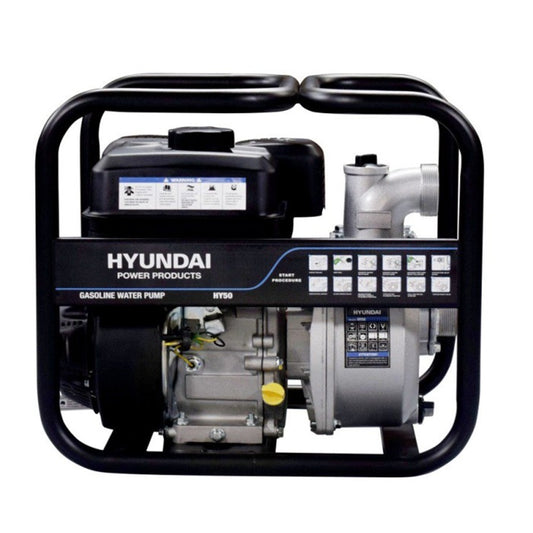 Motopompa de apa curata pe benzina HYUNDAI HY50, 5,5 CP, 500 l/min, 163 cmc
