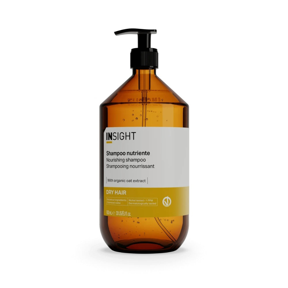 Sampon pentru par uscat, nutritiv, cu extract de ovaz, organic, INSIGHT, IDR210, 900 ml