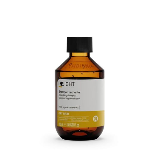 Sampon pentru par uscat, nutritiv, cu extract de ovaz, organic, INSIGHT, IDR410, 100 ml