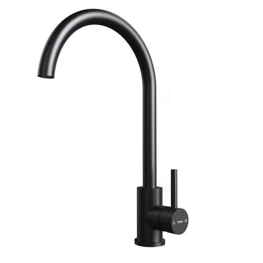 Baterie de bucatarie Teka UNI 9310 BK, cu teava inalta, cartus ceramic, Neagra