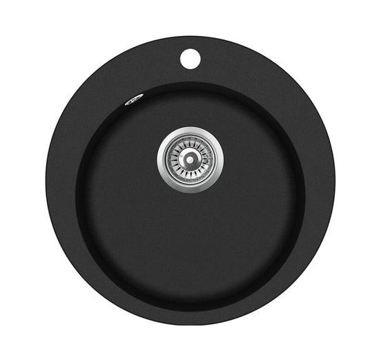 Pachet chiuveta bucatarie Teka Clave 45 B-TQ 1B T, 505 x 505 mm Schwarzmetallic plus baterie Teka OVAL 915 Negra