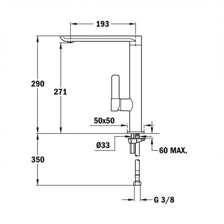 Baterie de bucatarie Teka FO 915 BC, cu teava inalta, Alb/Cromat