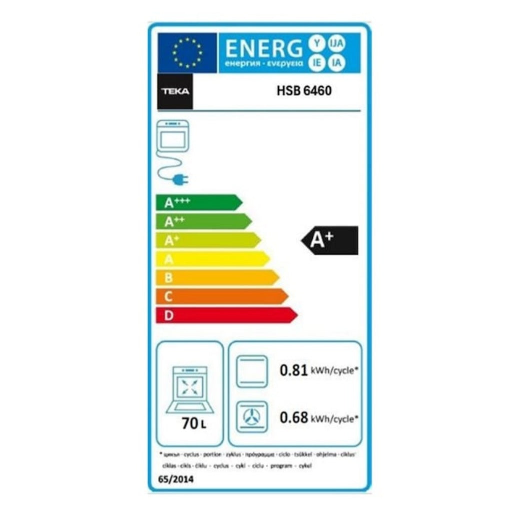 Cuptor electric Teka NEO HSB 6460 SS, 9 functii, ThermoSeal, HydroClean® PRO, 60 cm, 70l, A+, Inox anti-pata