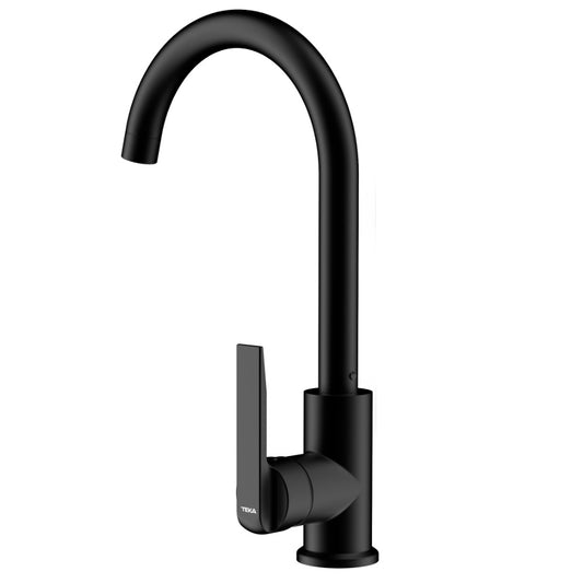 Baterie de bucatarie Teka IN 915 BK, cu teava inalta, cartus ceramic, Neagru