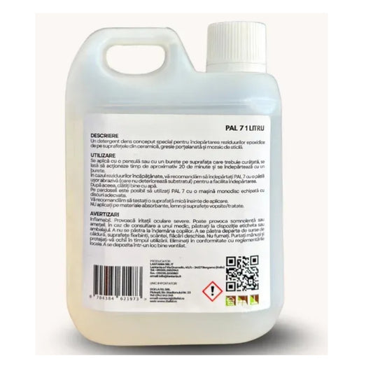 Detergent dens Lantania PAL 7, pentu indepartarea rezidurilor epoxidice, pentru suprafete din piatra si sticla, 1 litru