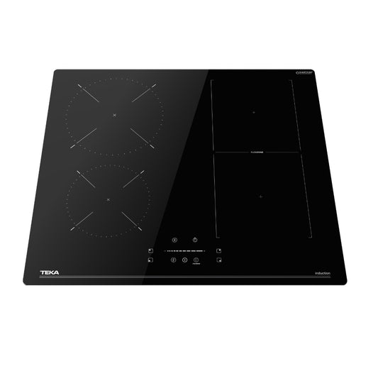 Plita electrica cu inductie Teka IBF 64210 SSM BK, panou de control MonoSlider, 4 zone, 9 nivele de putere 60 cm, Cristal negru