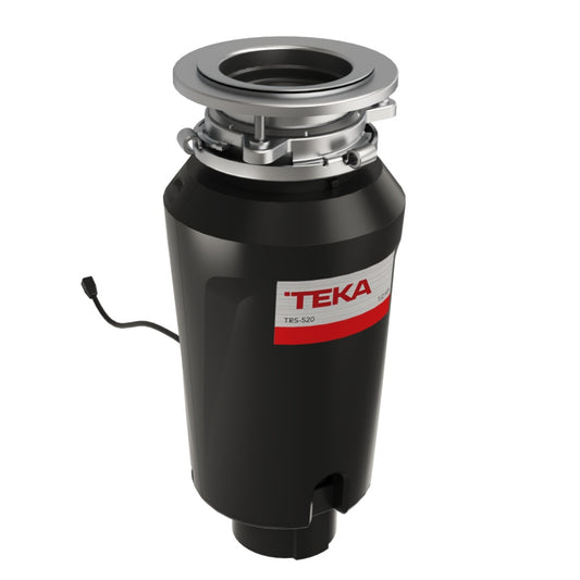 Tocator resturi alimentare pentru chiuveta Teka TR 520, comutator pneumatic inclus, 0.5 CP, 370W, otel inoxidabil, 160 x 361 mm