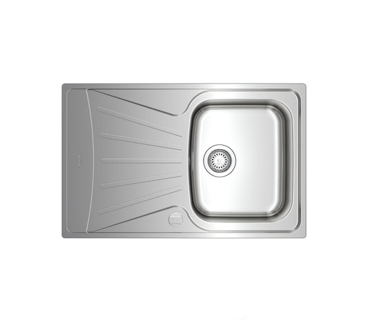 Pachet chiuveta bucatarie Teka TEKAWAY STARBRIGHT 45 E-XP 1B 1D, 790 x 500 mm si baterie Teka UNI 9310 XP, inox