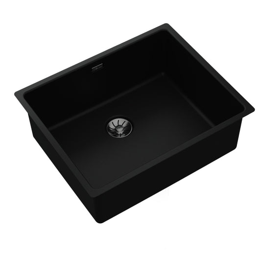 Chiuveta din inox Teka TopLine RS15 50.40, 540 x 440 mm, montare deasupra, la nivel sau sub blat, Full Black