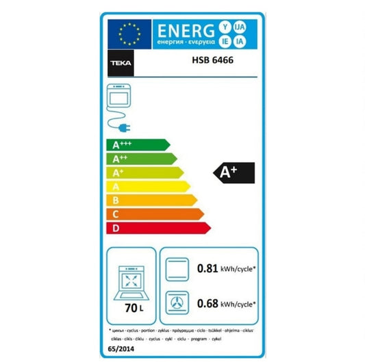 Cuptor electric Teka NEO HSB 6466 SS, 9 functii, AirFry, HydroClean® PRO, 60 cm, 70l, A+, Inox anti-pata