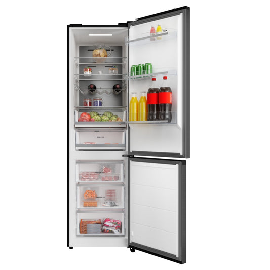 Combina frigorifica free-standing Teka RBF 88680 DSS, 378 l, Clasa A, Full No Frost, Motor invertor, H 201 cm, Negru inox