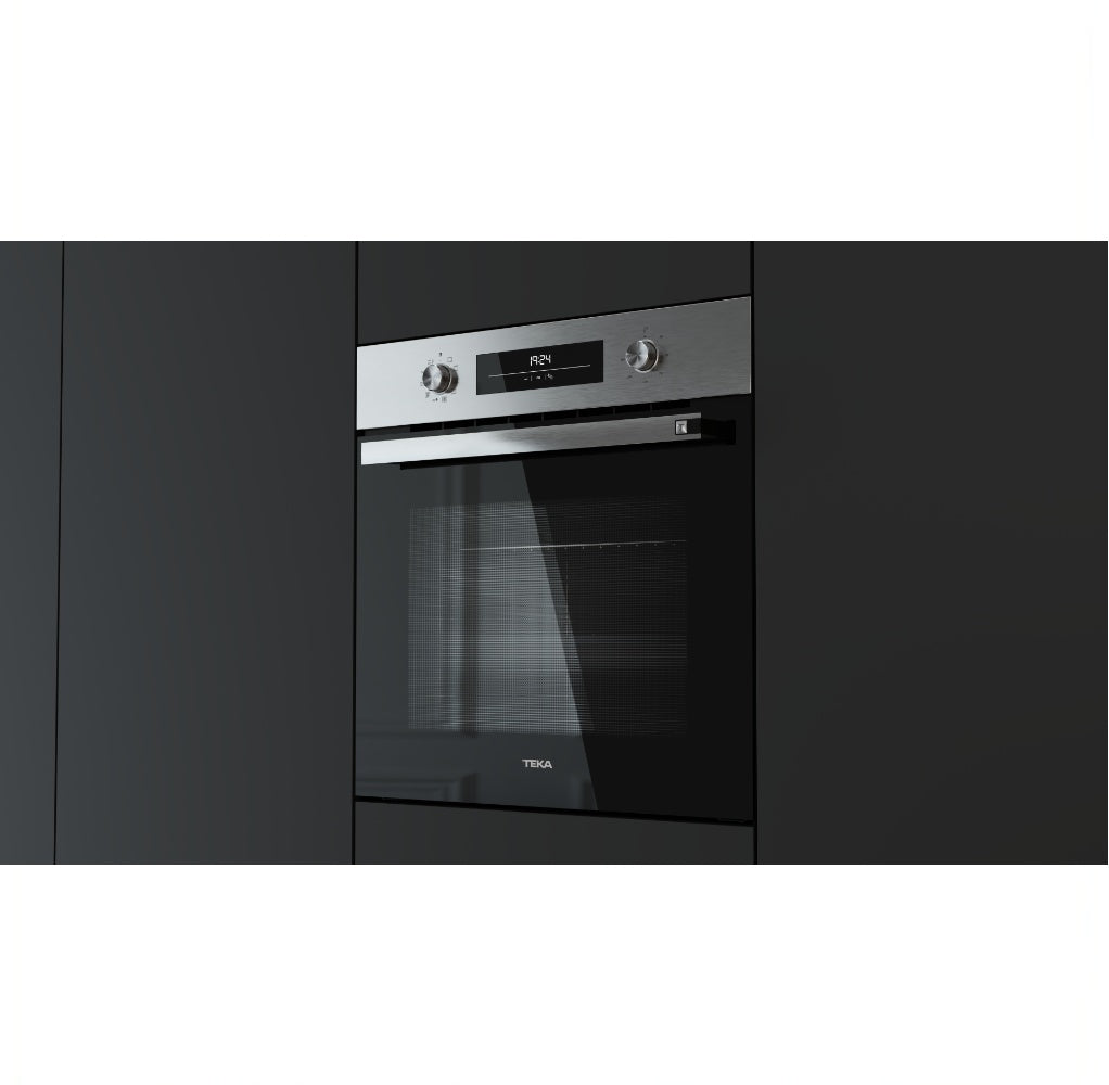 Cuptor electric Teka NEO HSB 6360 SS, 8 functii, ThermoSeal, HydroClean®, butoane Pop in/out, 60 cm, 70l, A+, Inox anti-pata