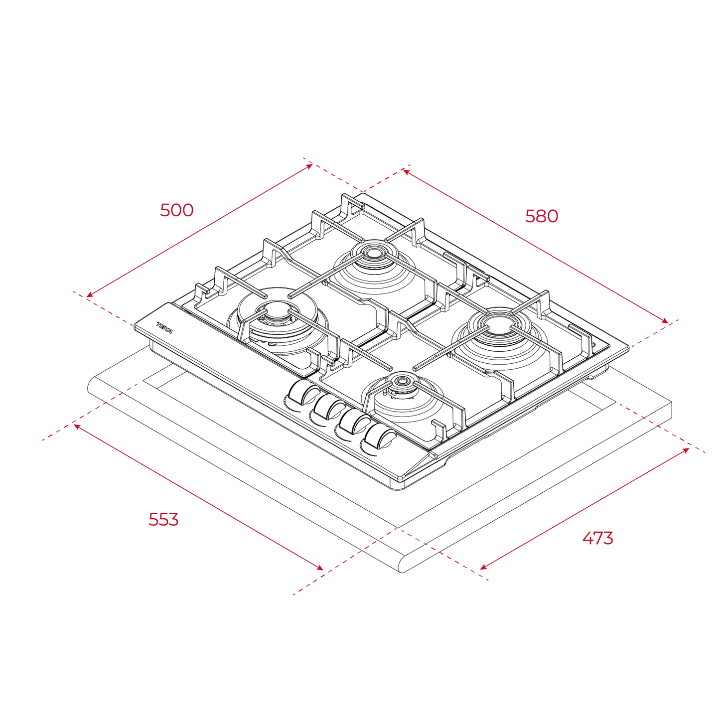 Pachet Cuptor incorporabil Teka NEO HBB 6050 SS, ThermoSeal, HydroClean, 70 litri, A, plus Plita pe gaz Teka GSC 64320 XBC IX, 4 zone de gatit, 60 cm, gratare fonta, inox