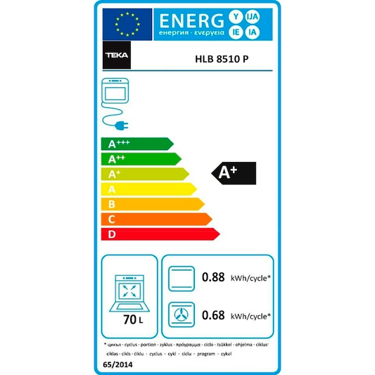 Pachet Cuptor incorporabil Teka HLB 8510 P-M-Pizza, 70 litri, Piroliza, HydroClean PRO plus Plita electrica vitroceramica, Teka TB 6415 , 4 arzatoare, 60 cm, Sticla Neagra