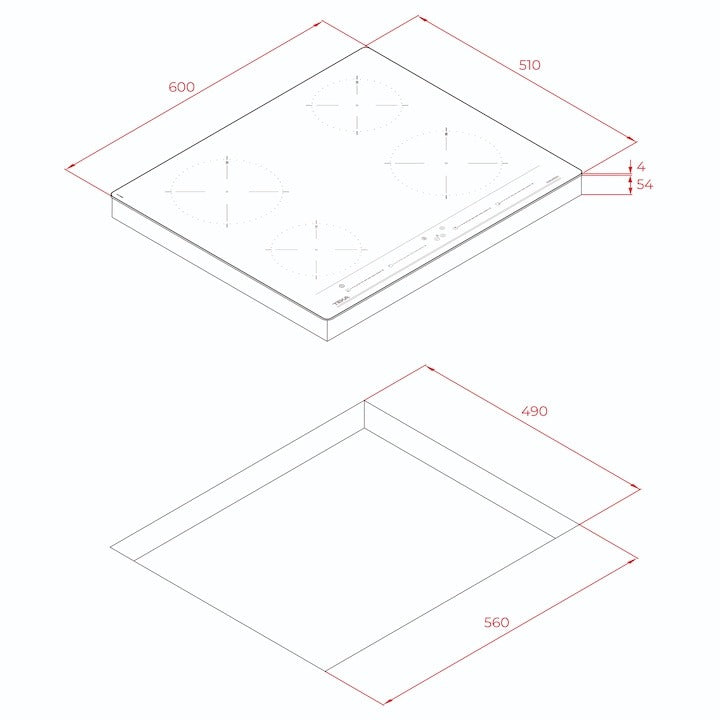 Pachet Cuptor incorporabil Teka STEAK MASTER, 63 litri, Piroliza, HydroClean PRO plus Plita electrica cu inductie, Teka IBC 64010 BK, 4 arzatoare, 60 cm, Sticla Neagra