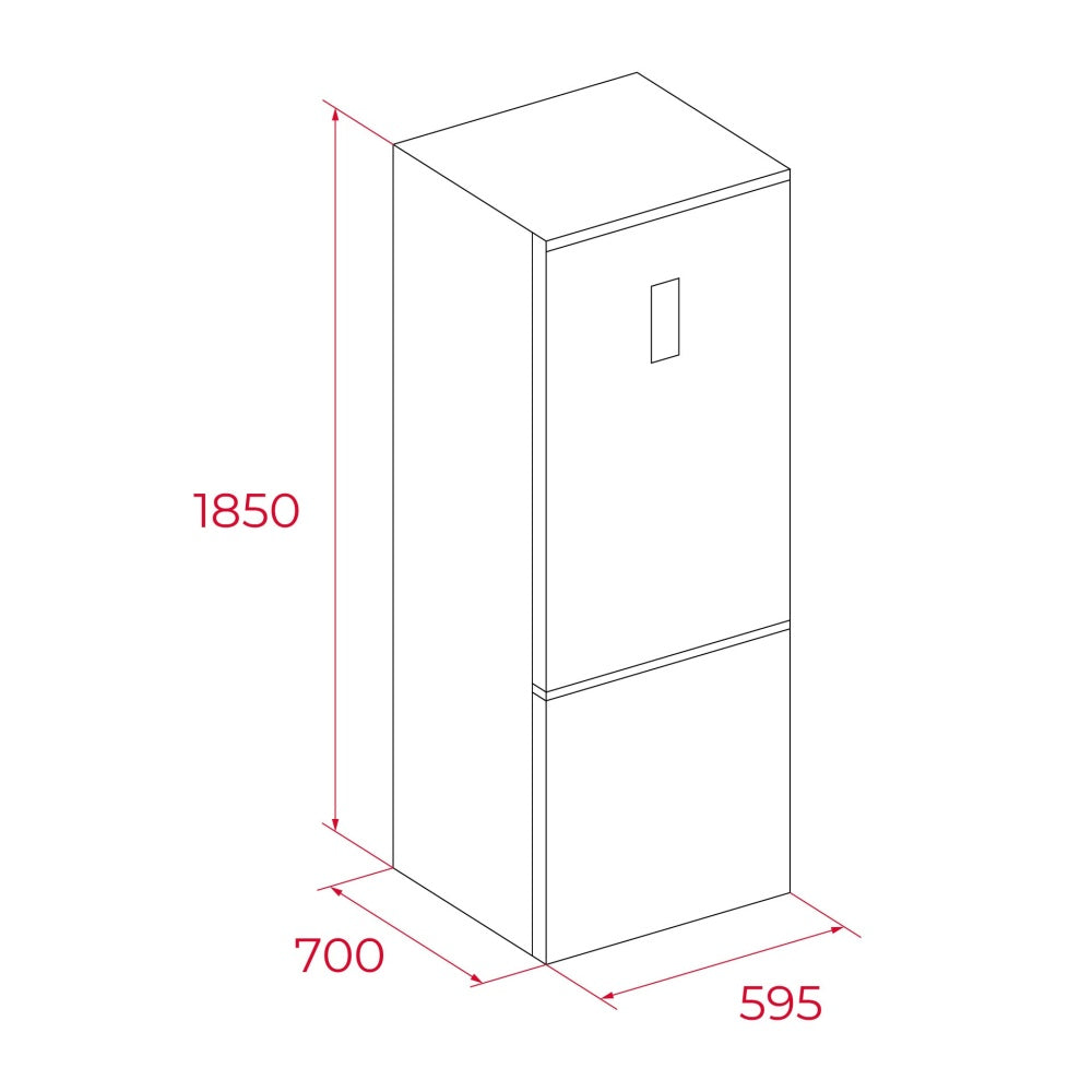 Combina frigorifica free-standing Teka RBF 64660 SS, 338 l, Clasa C, Full No Frost, Motor invertor, H 185 cm, Inox