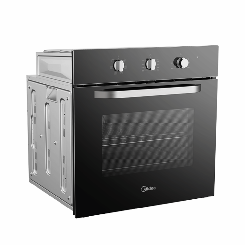 Cuptor electric Midea MO 655 BK, AquaClean, cu 5 functii, 60 cm, 65l, Clasa A, Negru