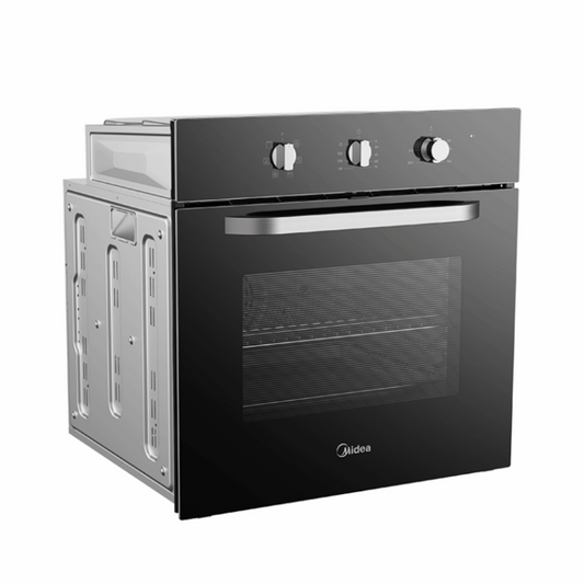 Cuptor electric Midea MO 655 BK, AquaClean, cu 5 functii, 60 cm, 65l, Clasa A, Negru