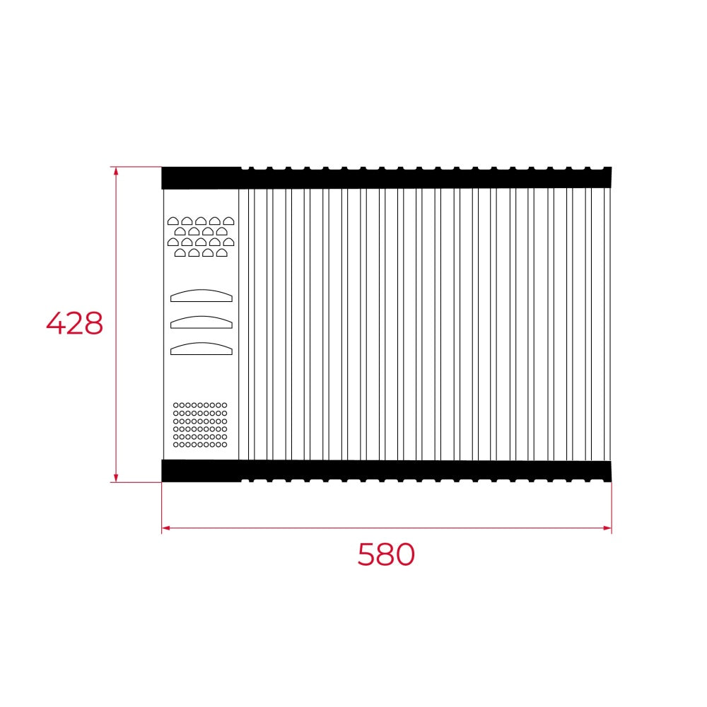 Gratar multifuctional pentru chiuveta Teka, cu razatoare multipla, 580 x 428 mm, inox