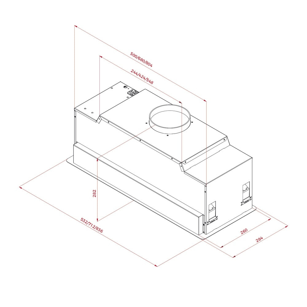 Hota incorporabila Teka GFL 87760 EOS IX, 84 cm, sistem de extractie perimetrala, Free Outlet: 735 m3/h, Clasa A+, Inox