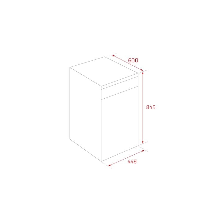 Masina de spalat vase, nu incorporabila, Teka DFS 44750 WH, 10 seturi, 7 programe de spalare, MultiCleaner (3 in 1), 45 cm, clasa E, Alba