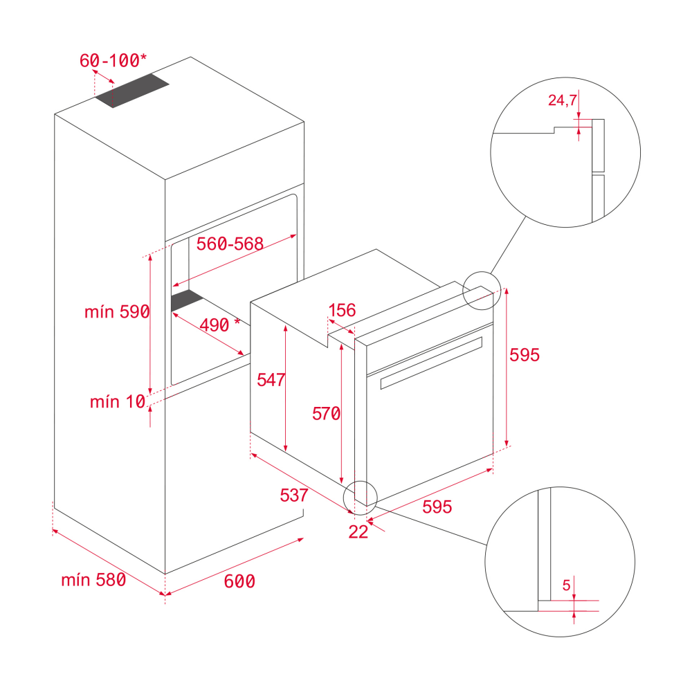 Cuptor Incorporabil Multifunctional Teka Wish HBB 605, Hydroclean ECO, 6 Functii, Decongelare, Clasa A, Tava