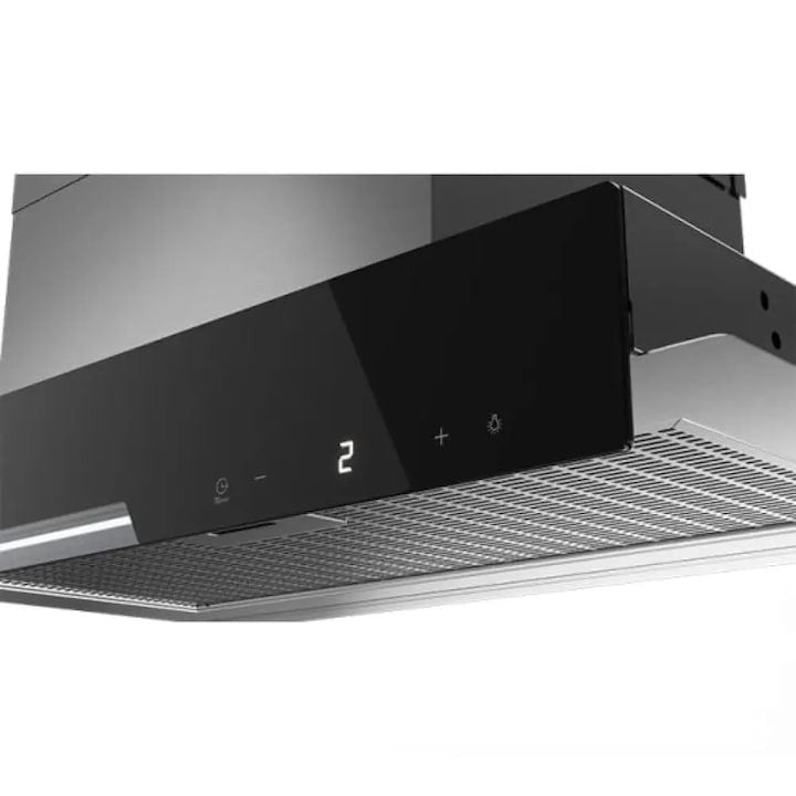 Hota incorporabila, integrata, Teka GFI 67350 EOS IX, 60 cm, 746 m3/h, clasa A+, Inox/cristal negru