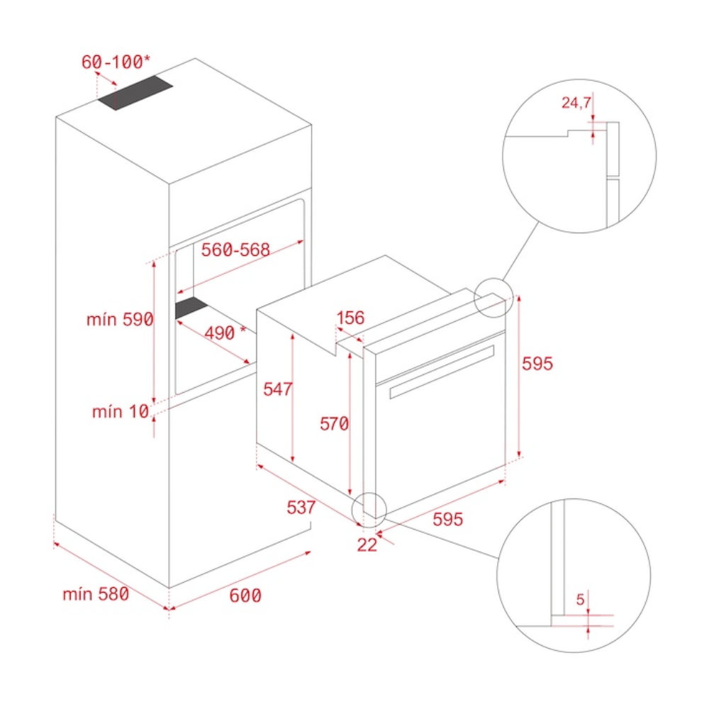 Pachet Cuptor incorporabil Teka HLB 8416- AIR FRY, 70 litri, HydroClean PRO, plus Plita electrica cu inductie, Teka IBC 64010 BK, 4 arzatoare, 60 cm, Sticla Neagra