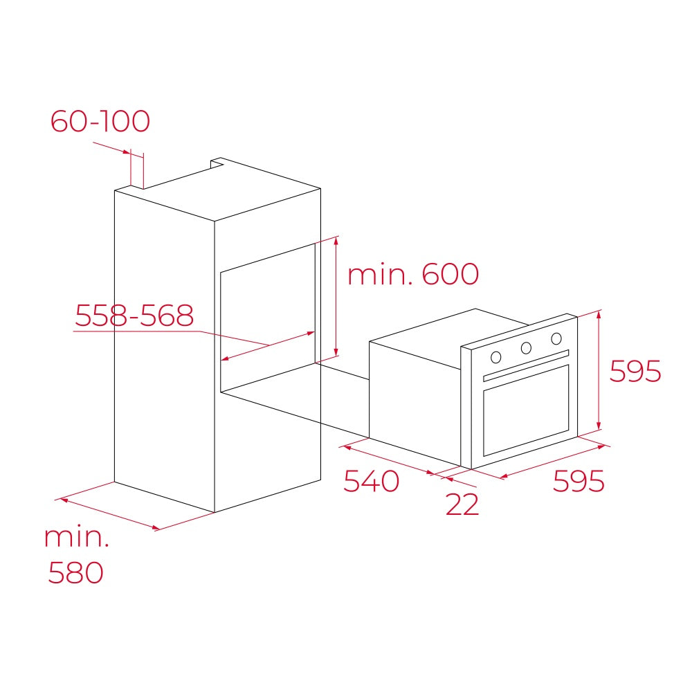 Cuptor electric Teka HAK 625 BK, cu 6 functii, 60 cm, clasa A, 65l, HydroClean, Cristal negru