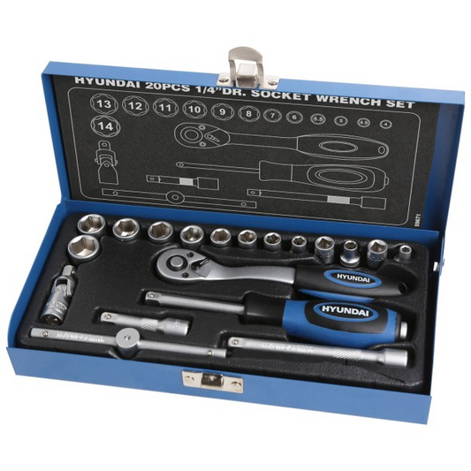 Trusa chei tubulare HYUNDAI HY-59671, 1/4 , 20 buc