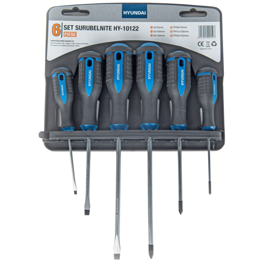 Trusa surubelnite, Hyundai HY-10122, 6 piese