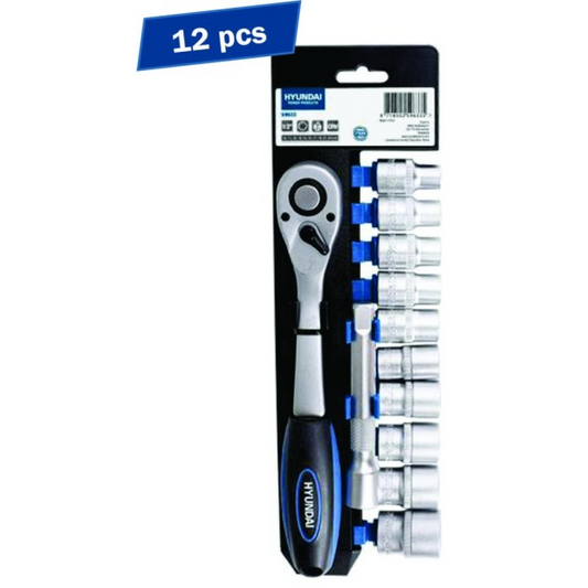 Set cheie clichet cu tubulare HYUNDAI HY-59633, 1/2, 12 buc