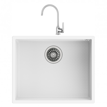 Pachet chiuveta bucatarie Teka SQUARE 50.40 TG W plus baterie Teka IN 995 W alb