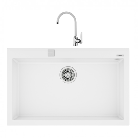 Pachet chiuveta bucatarie Teka FORSQUARE 72.40 TG W plus baterie Teka IN 995 W alb