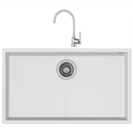 Pachet chiuveta bucatarie Teka SQUARE 72.40 TG W plus baterie Teka IN 995 W alb